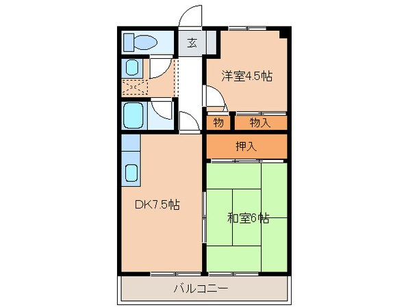 ウィンピア北方の物件間取画像